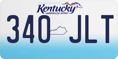 KY license plate 340JLT