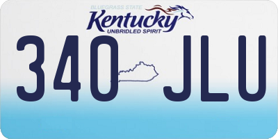 KY license plate 340JLU