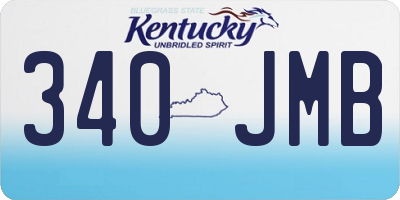 KY license plate 340JMB
