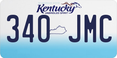 KY license plate 340JMC