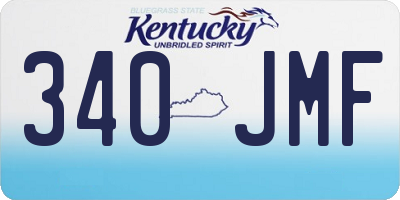KY license plate 340JMF