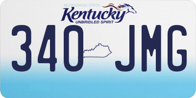 KY license plate 340JMG