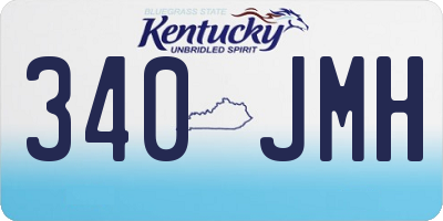 KY license plate 340JMH