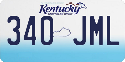 KY license plate 340JML