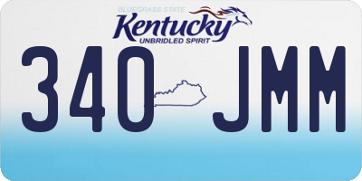 KY license plate 340JMM