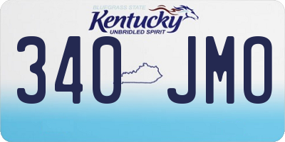 KY license plate 340JMO
