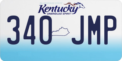 KY license plate 340JMP