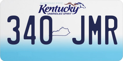 KY license plate 340JMR