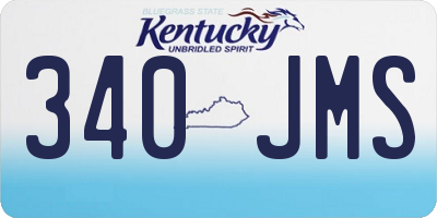 KY license plate 340JMS