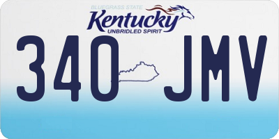 KY license plate 340JMV