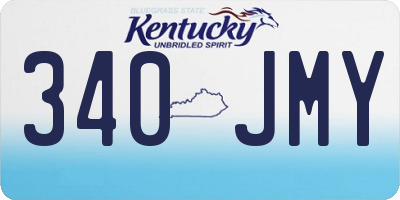 KY license plate 340JMY