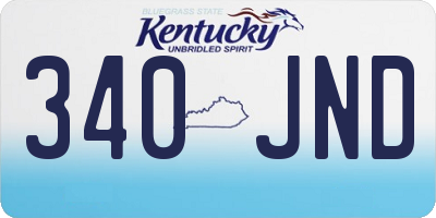 KY license plate 340JND