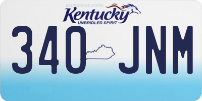 KY license plate 340JNM