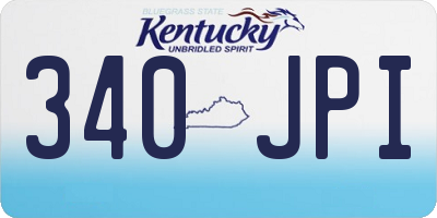 KY license plate 340JPI