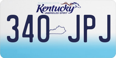 KY license plate 340JPJ