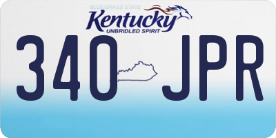 KY license plate 340JPR