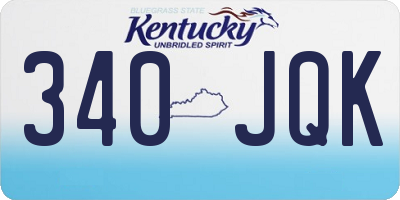 KY license plate 340JQK