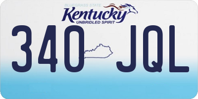KY license plate 340JQL