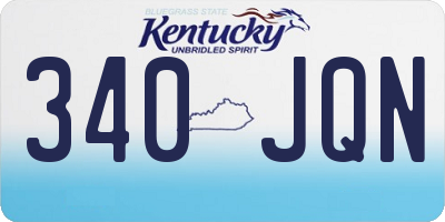 KY license plate 340JQN