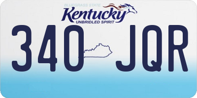 KY license plate 340JQR