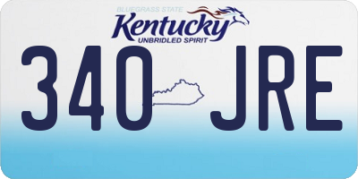 KY license plate 340JRE