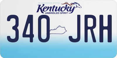 KY license plate 340JRH