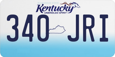 KY license plate 340JRI