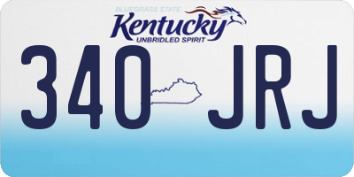 KY license plate 340JRJ