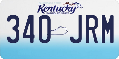 KY license plate 340JRM