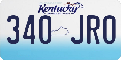 KY license plate 340JRO