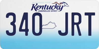 KY license plate 340JRT