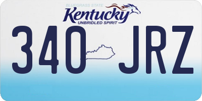 KY license plate 340JRZ