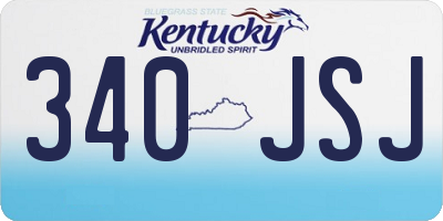 KY license plate 340JSJ