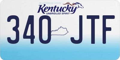 KY license plate 340JTF