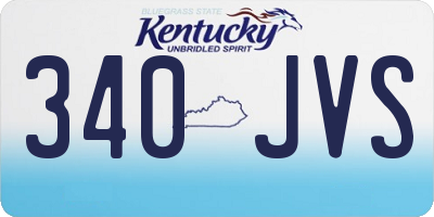 KY license plate 340JVS