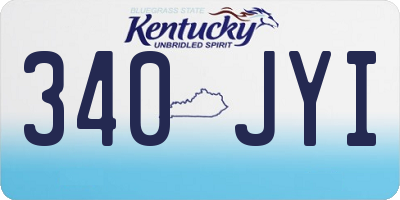 KY license plate 340JYI