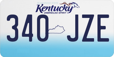KY license plate 340JZE