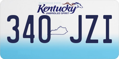 KY license plate 340JZI