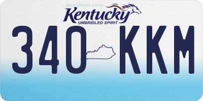 KY license plate 340KKM