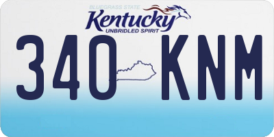 KY license plate 340KNM