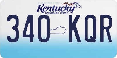 KY license plate 340KQR