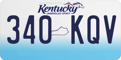 KY license plate 340KQV
