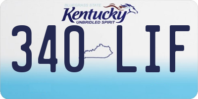KY license plate 340LIF