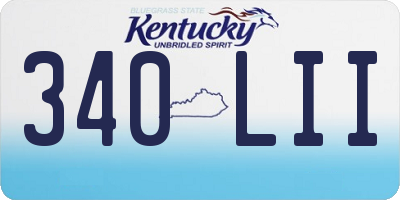 KY license plate 340LII