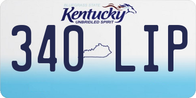 KY license plate 340LIP