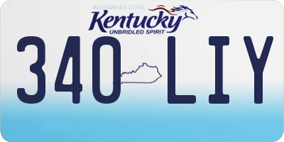 KY license plate 340LIY