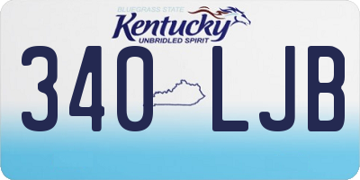 KY license plate 340LJB