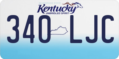 KY license plate 340LJC