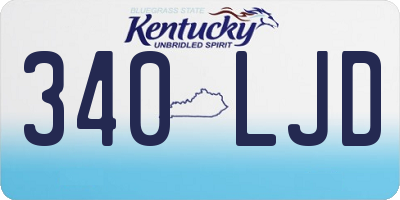 KY license plate 340LJD