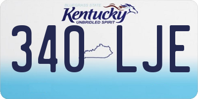 KY license plate 340LJE